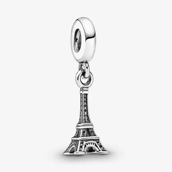 2024 New Sparkling White Eiffel Tower Sister Family Love Diy 925 Sterling Silver Bead Fit Pandora Bracelet Bangle Fine Jewerlry