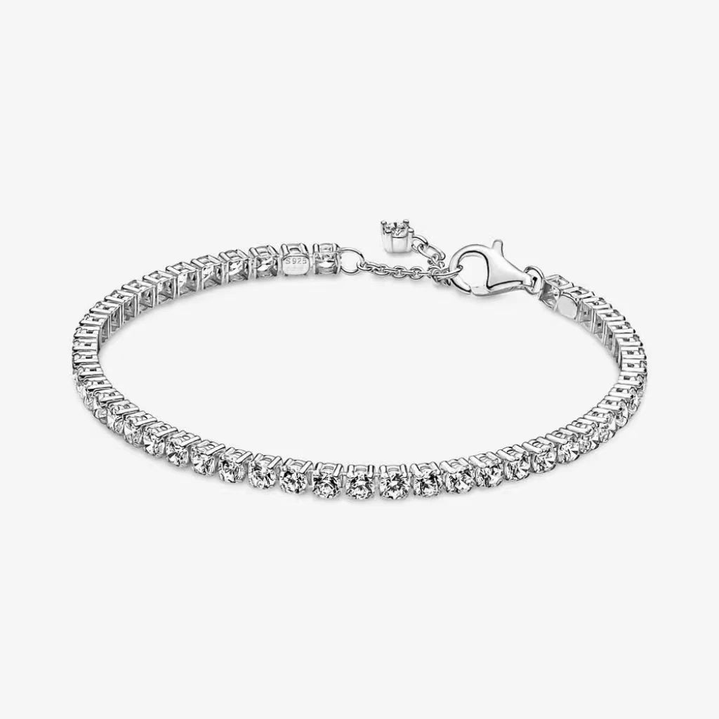 100% S925 Sterling Silver Crown Mickey Snake Bone Bracelet, Suitable for Pandora Bracelets, Ladies' Birthday Jewelry Gifts