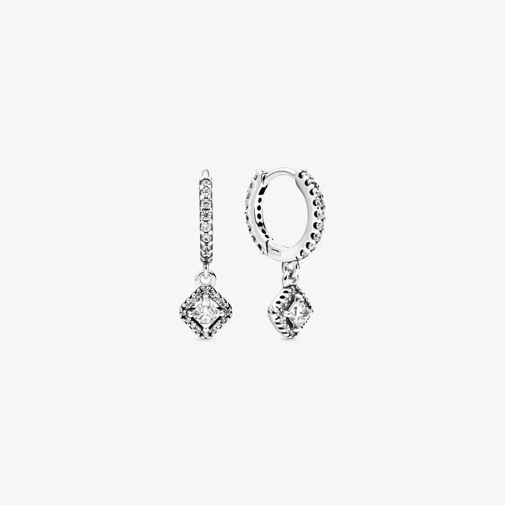 Original 925 Sterling Silver Earrings Plata De Ley Sparkling Love Heart Ear Studs Earrings for Women Jewelry Gifts