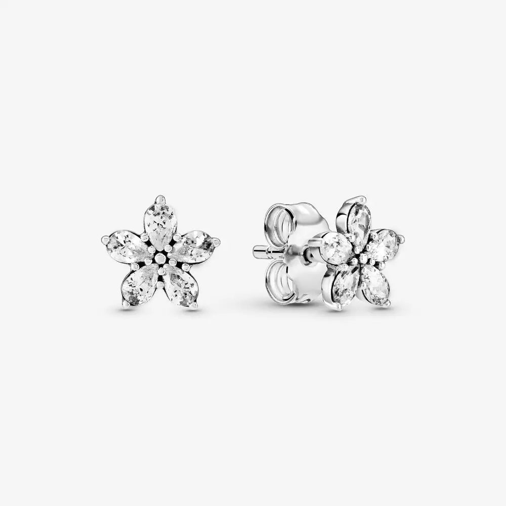 Original 925 Sterling Silver Earrings Plata De Ley Sparkling Love Heart Ear Studs Earrings for Women Jewelry Gifts